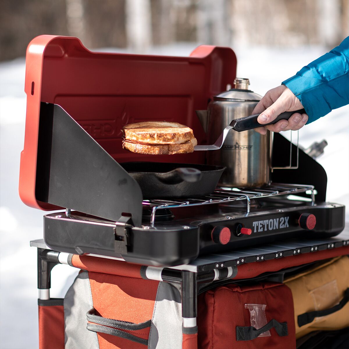 2 Burner Camping Stove with Toaster