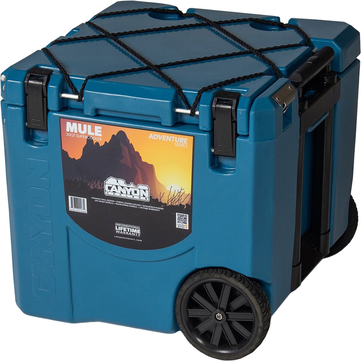 Image of Canyon Coolers Mule 30qt Wheeled Cooler Azure Blue, One Size