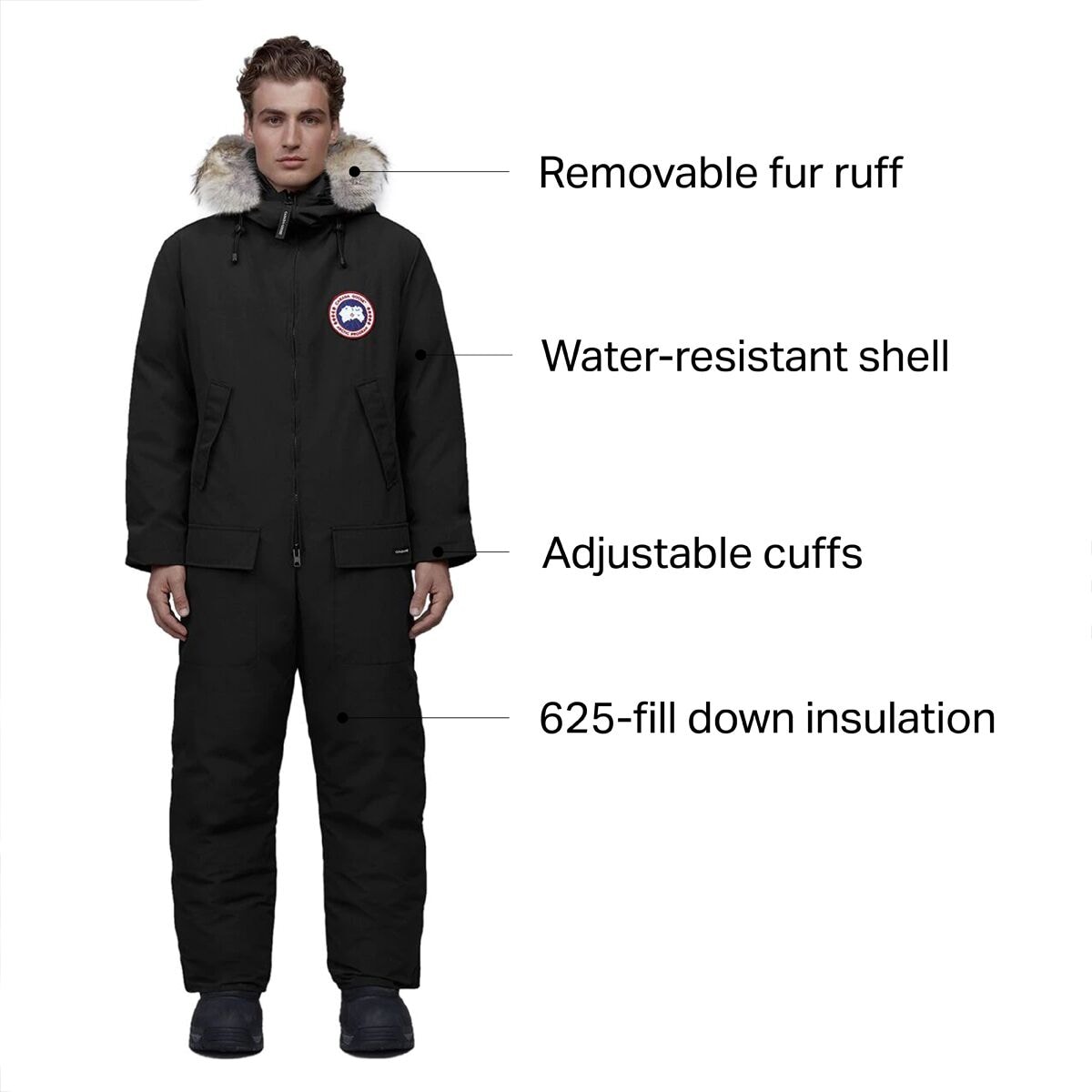 Goose down coveralls sale