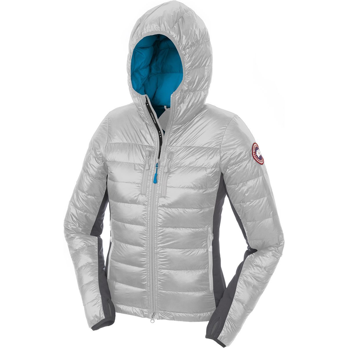 hybridge lite slim fit hooded packable goose down coat