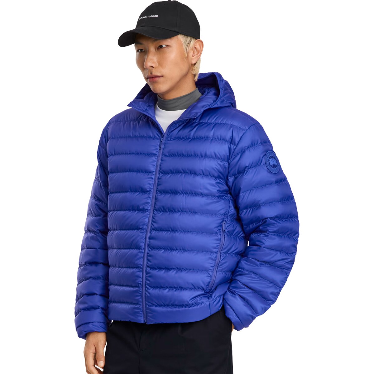 Image of Canada Goose Stratus Hooded Jacket - Men's Azurite Blue, XXL