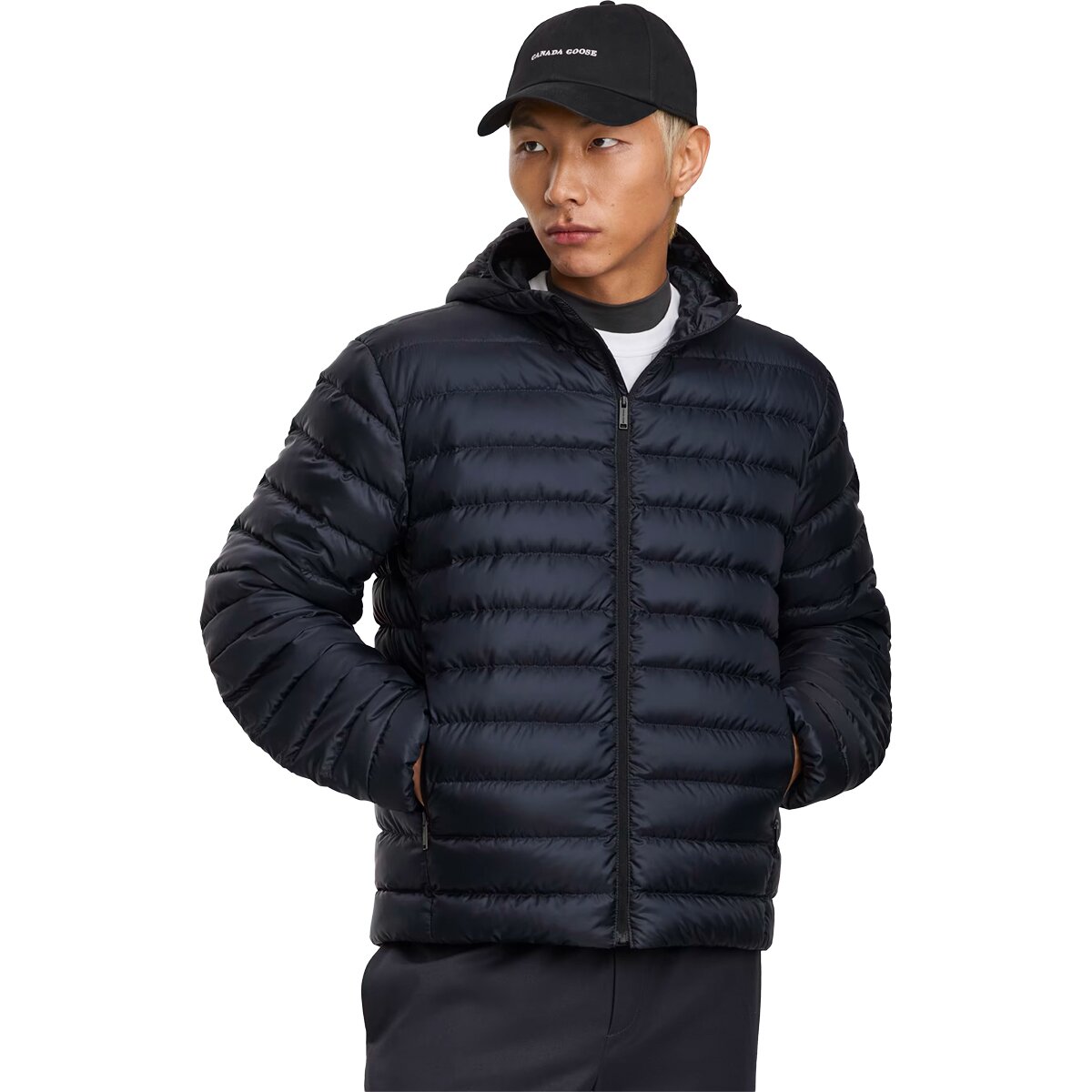 Image of Canada Goose Stratus Hooded Jacket - Men's Black, M