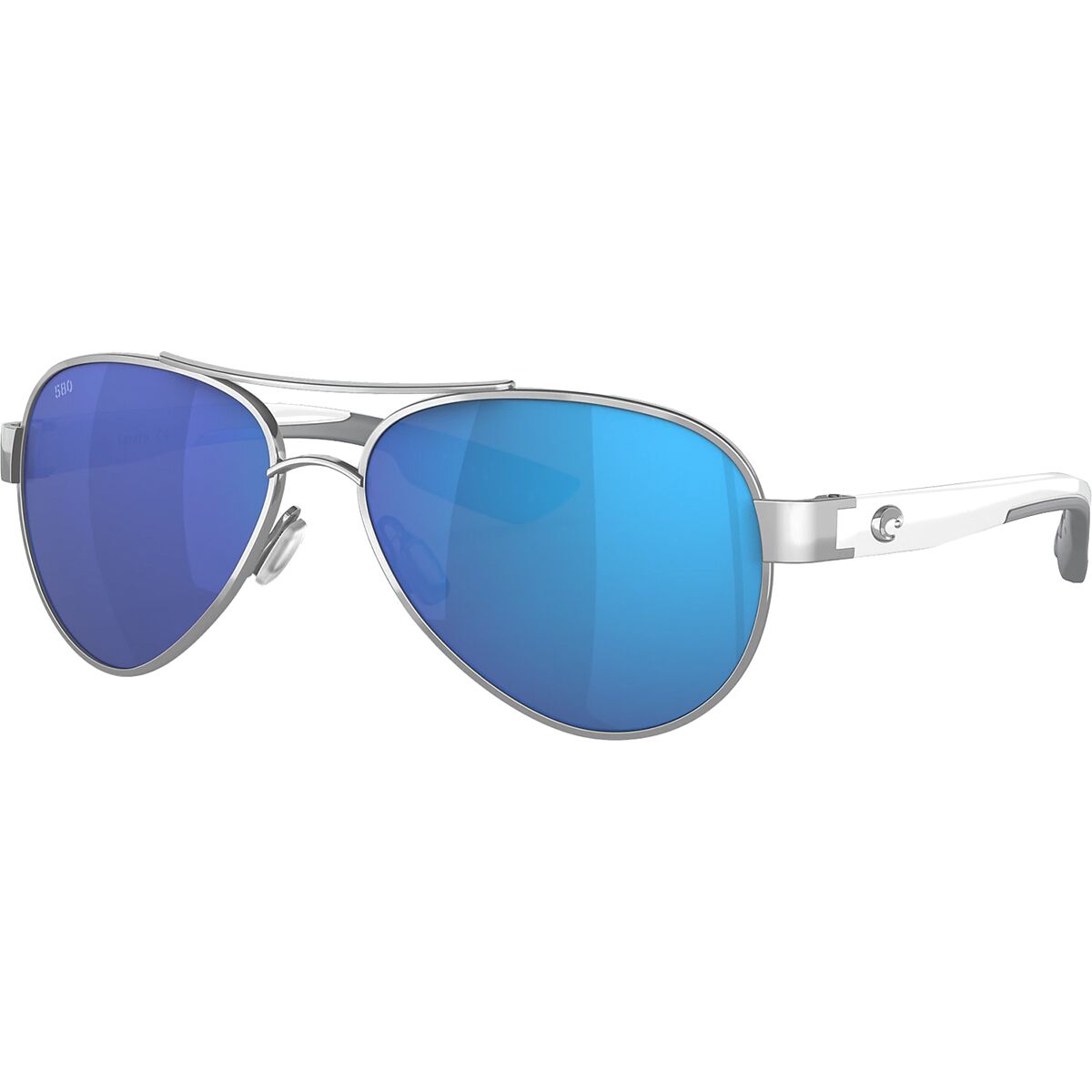 Costa Costa Loreto 580G Polarized Sunglasses Palladium Blue Mir 580g, One Size