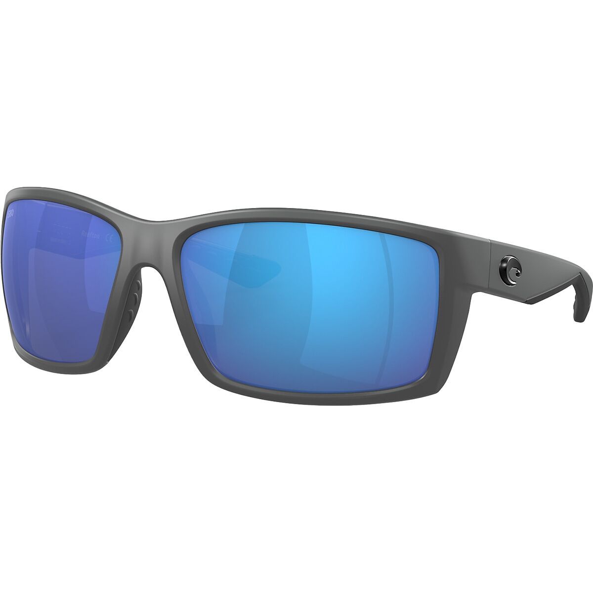 Image of Costa Reefton 580P Polarized Sunglasses Matte Gray Frame/Blue Mirror 580P, One Size