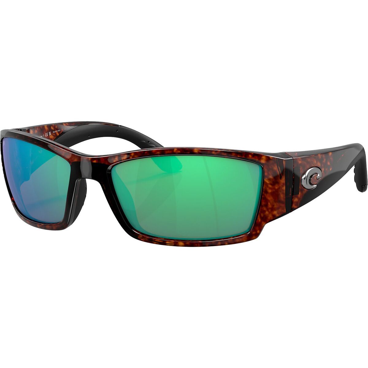 Costa Corbina 580G Polarized Sunglasses Tortoise/Green Mirror, One Size