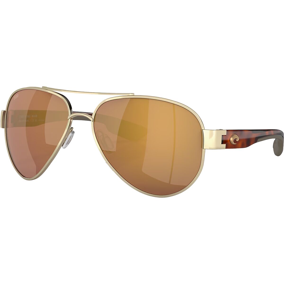 Costa Costa South Point Polarized 580G Sunglasses Brushed Gold/Gold Mirror 580G, One Size