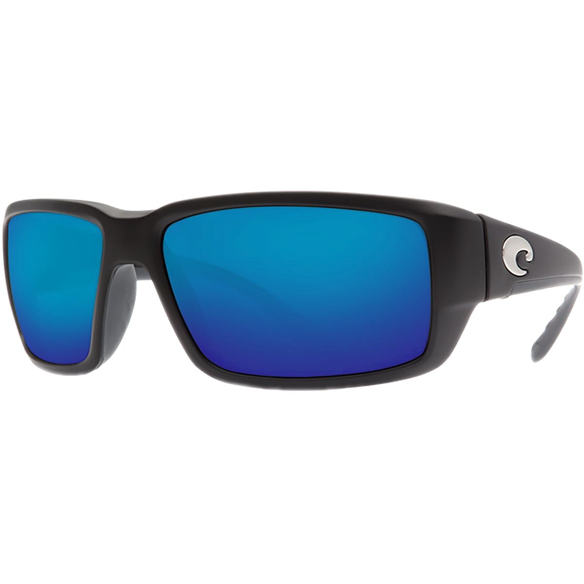 Pre-owned Costa Del Mar Costa Fantail 580g Polarized Sunglasses In Blackout Frame/blue Mirror 580g