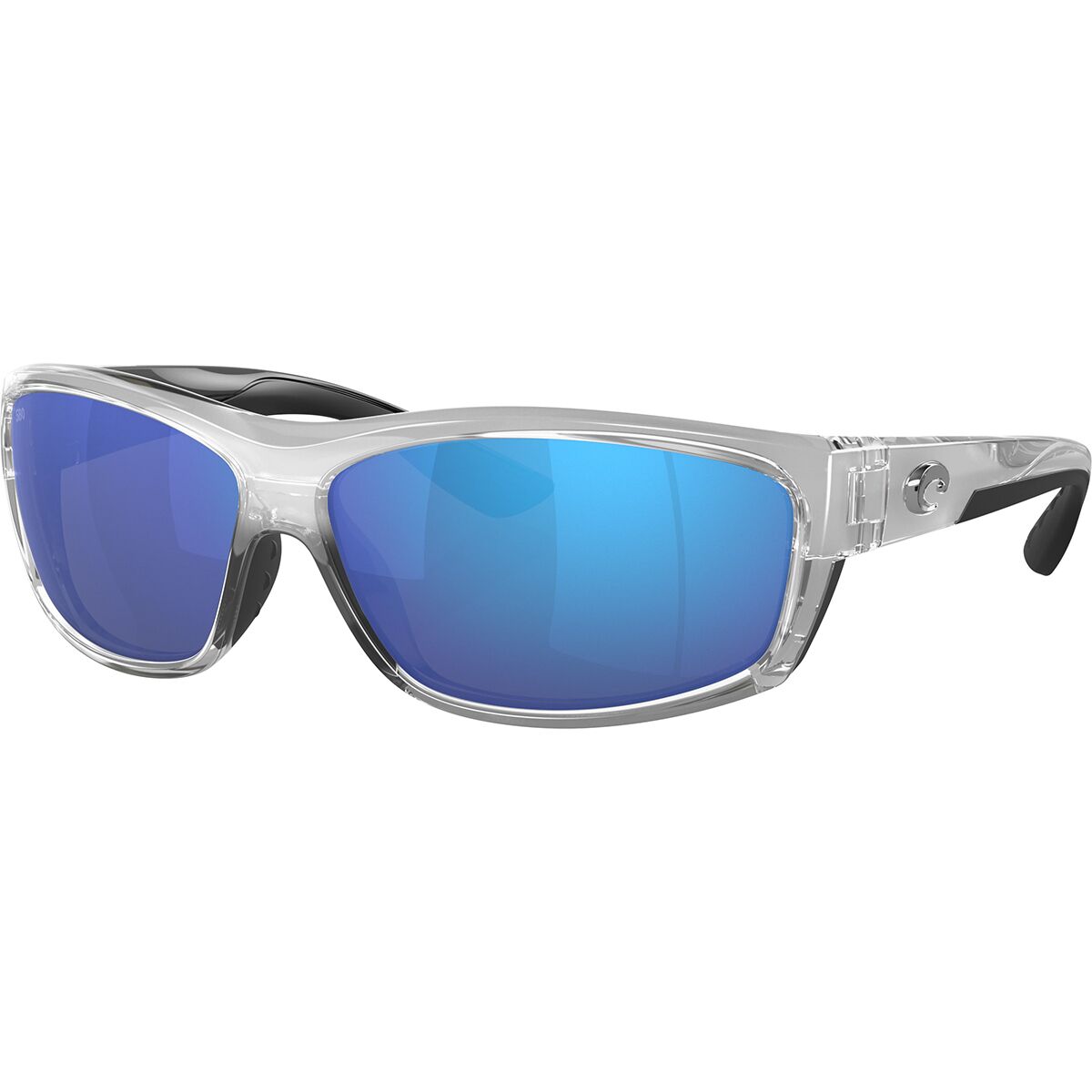 Pre-owned Costa Del Mar Costa Saltbreak 580g Polarized Sunglasses In Silver Blue Mirror