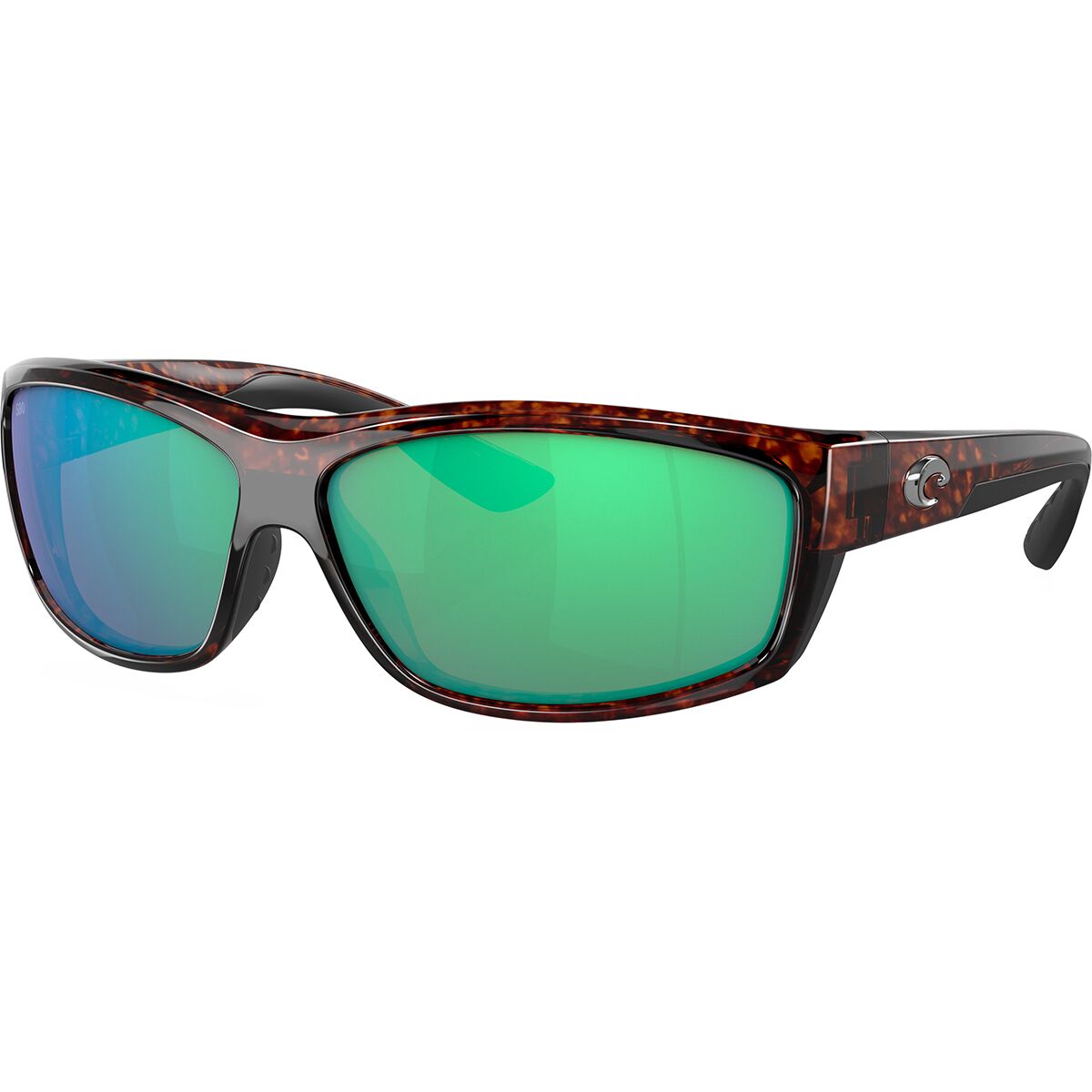 Costa Costa Saltbreak 580G Polarized Sunglasses Tortoise Green Mirror, One Size