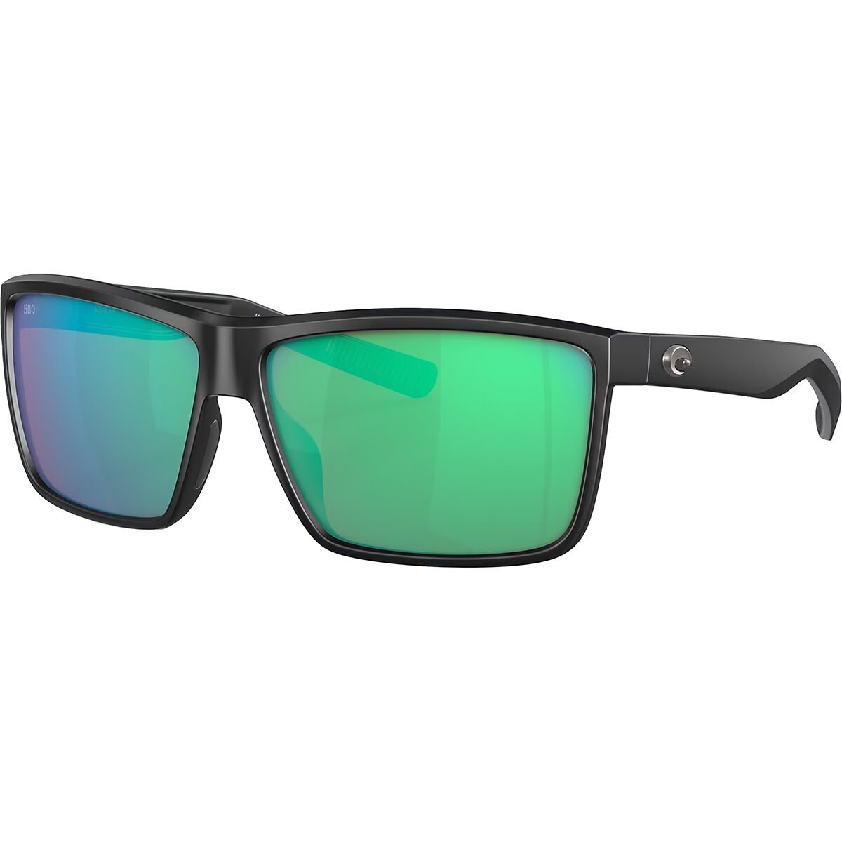 Image of Costa Rinconcito 580G Polarized Sunglasses Matte Black Frame/Green Mirror, One Size