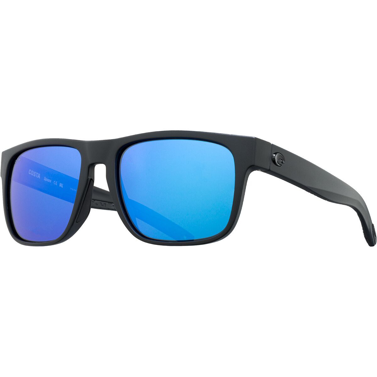 Image of Costa Spearo 580G Polarized Sunglasses Blackout Frame/Blue Mirror 580G, One Size