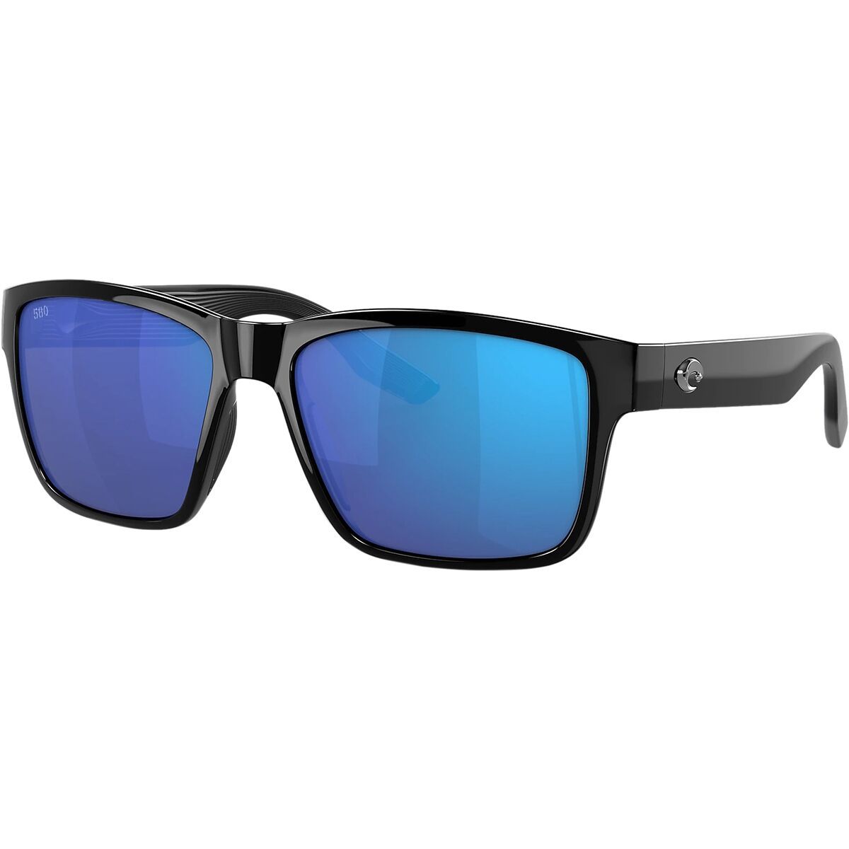 Image of Costa Paunch 580G Polarized Sunglasses Black Blue Mirror, One Size