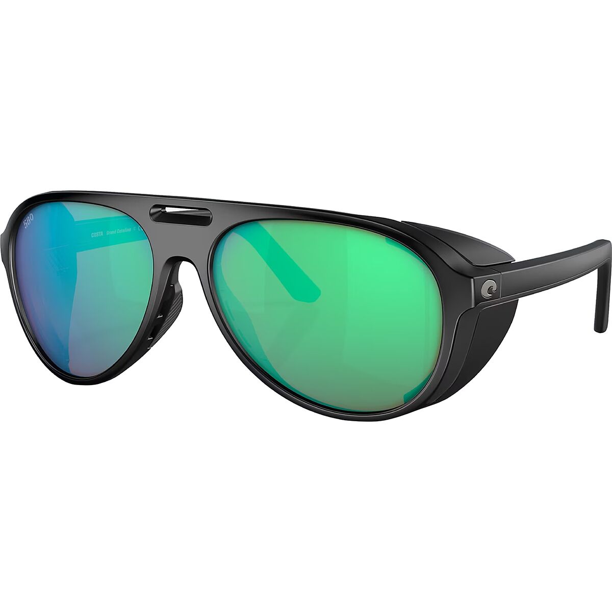 Image of Costa Grand Catalina Polarized Sunglasses Matte Black/Green Mirror 580G, One Size