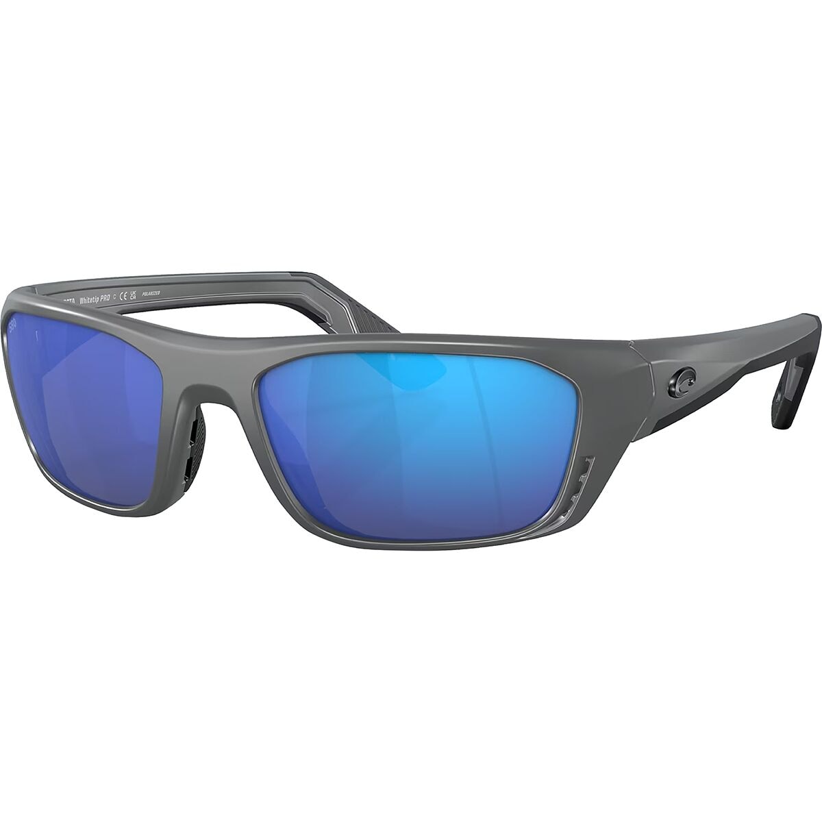 Pre-owned Costa Del Mar Costa Whitetip Pro 580g Polarized Sunglasses In Matte Black/blue Mirror 580g
