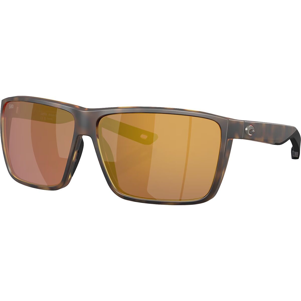 Costa Rincon II 580G Polarized Sunglasses Matte Tortoise/Gold Mirror 580G, One Size