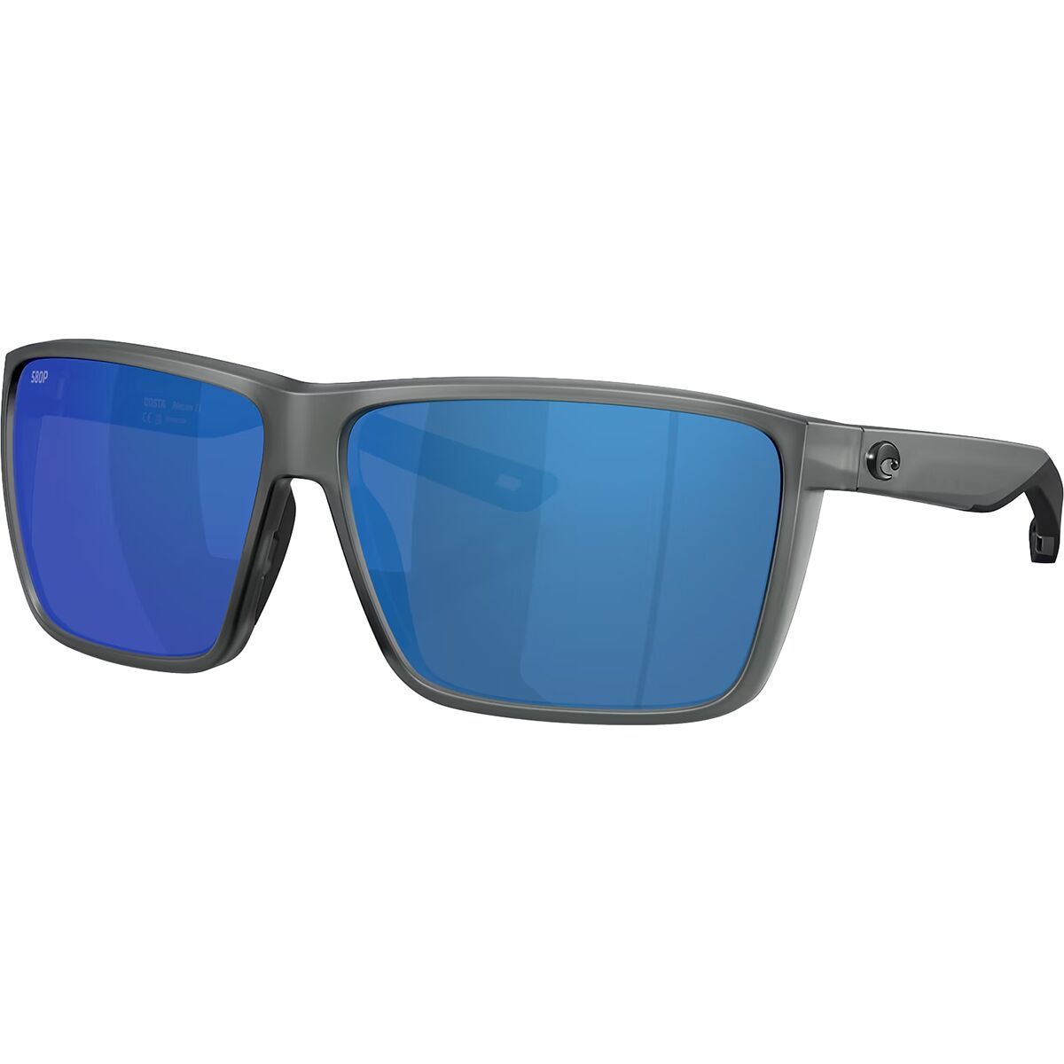 Image of Costa Rincon II 580P Polarized Sunglasses Matte Smoke Crystal/Blue Mirror 580P, One Size