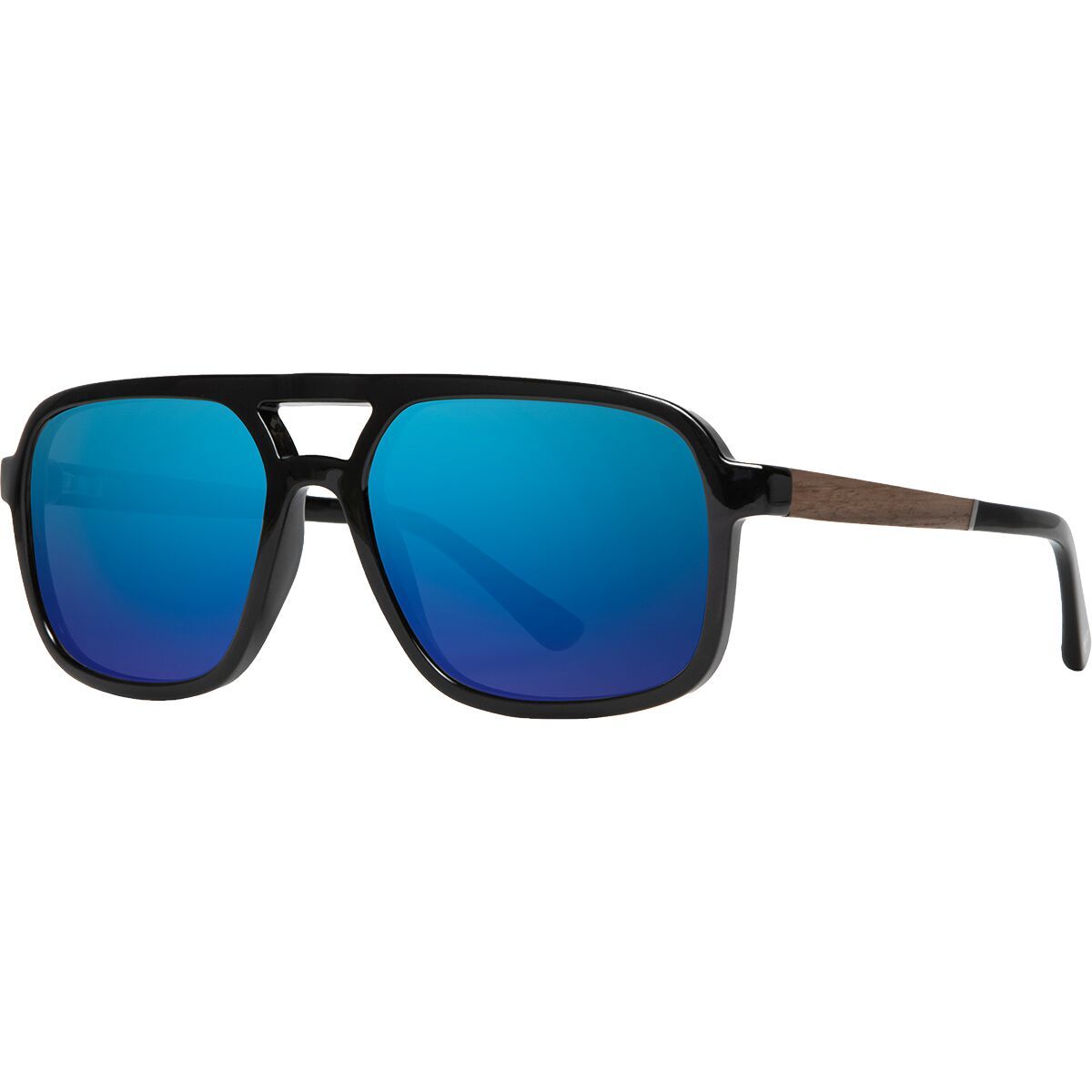 Image of CAMP Eyewear Glacier Polarized Sunglasses Black/HD Plus Polarized Blue Flash, One Size