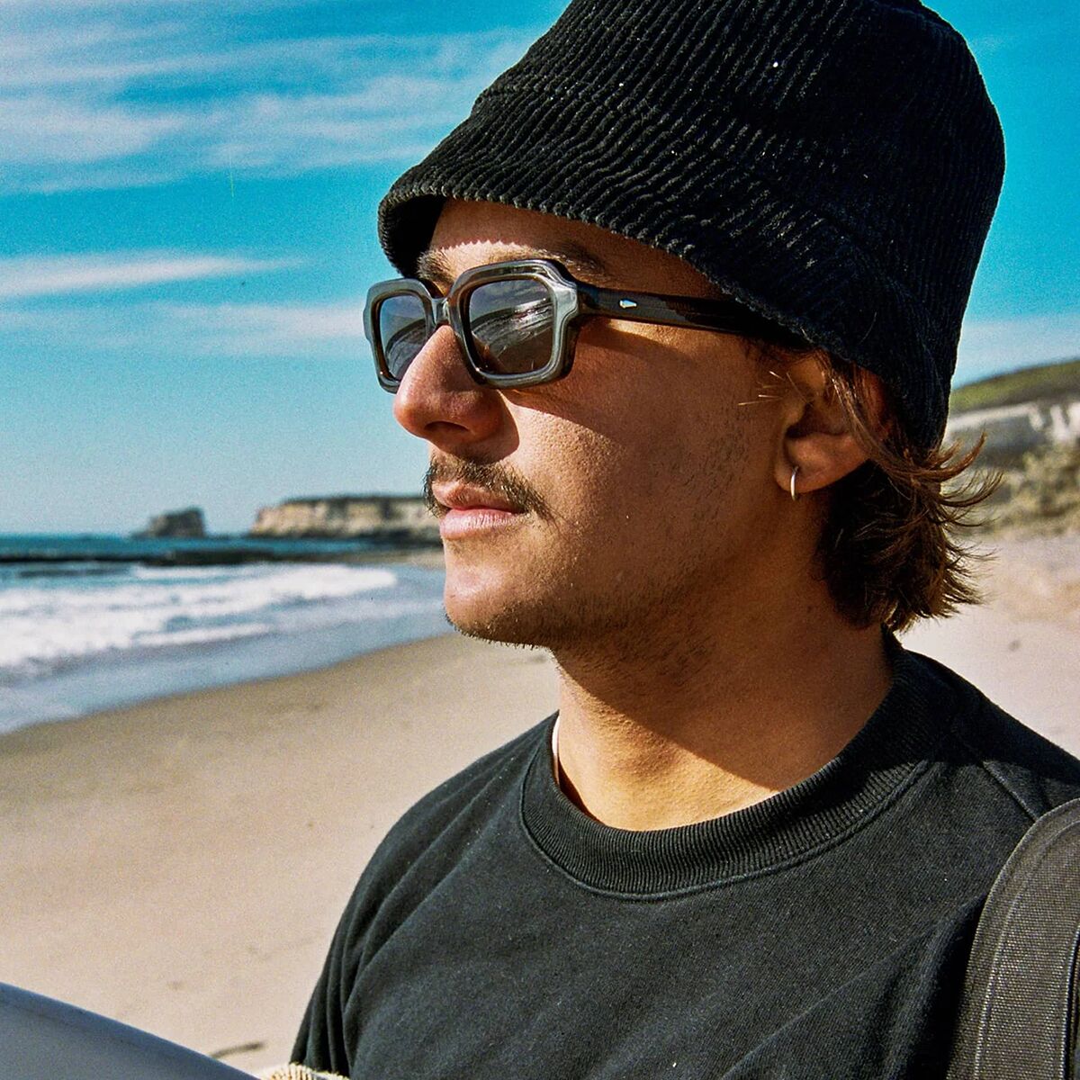 ISO!! Crap Eyewear lucid blur sunglasses The Lucid Blur Black Bio / Polarized Grey • Ottica Tinti main image 4