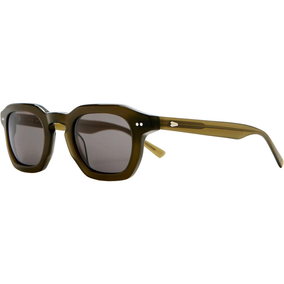 Image of Crap Eyewear The No Wave Polarized Sunglasses Seaweed Bio/Polarized Smoke, Medium-Wide
