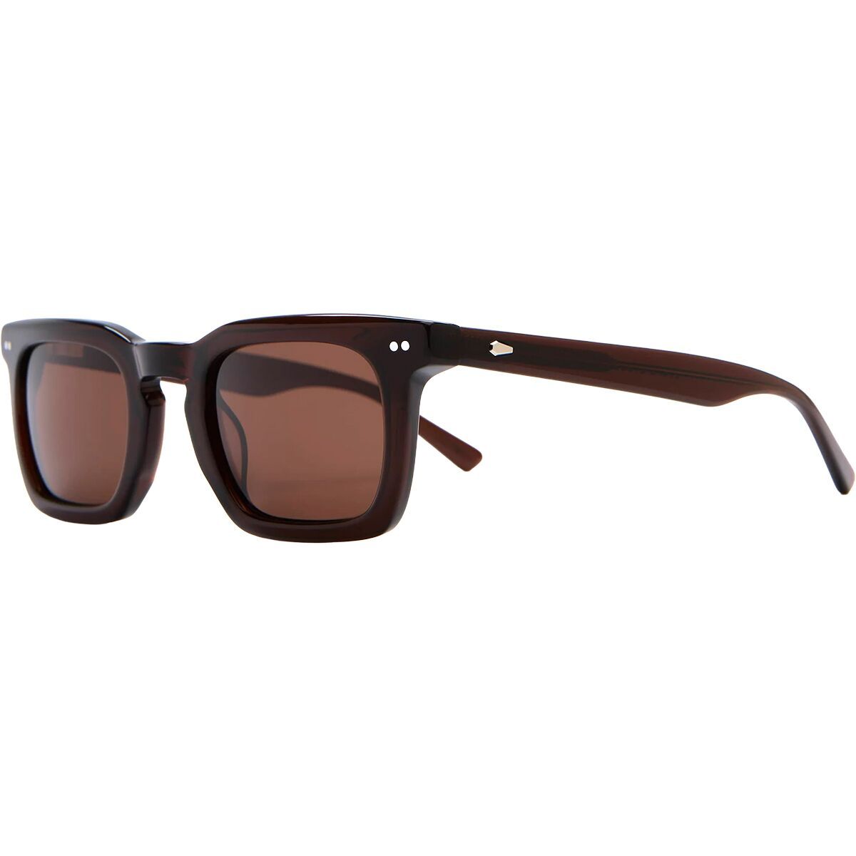 Image of Crap Eyewear The Radio Haze Polarized Sunglasses Crystal Cola Bio/Polarized Amber, Medium-Wide