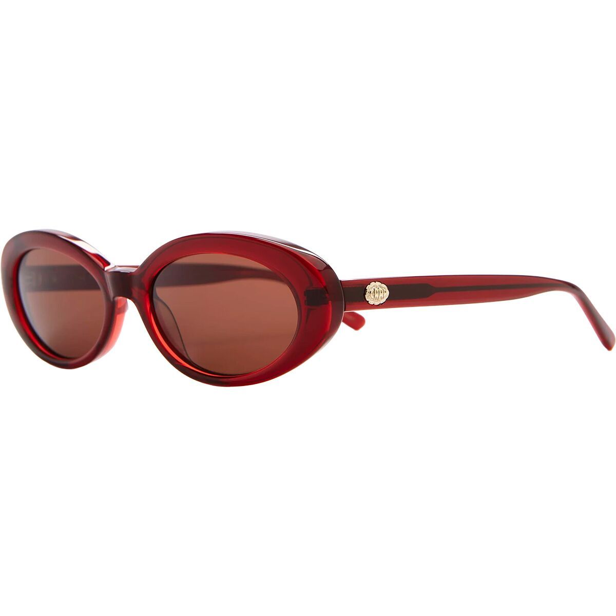 Image of Crap Eyewear The Sweet Leaf Sunglasses Crystal Black Cherry Bio/Amber, Narrow-Medium