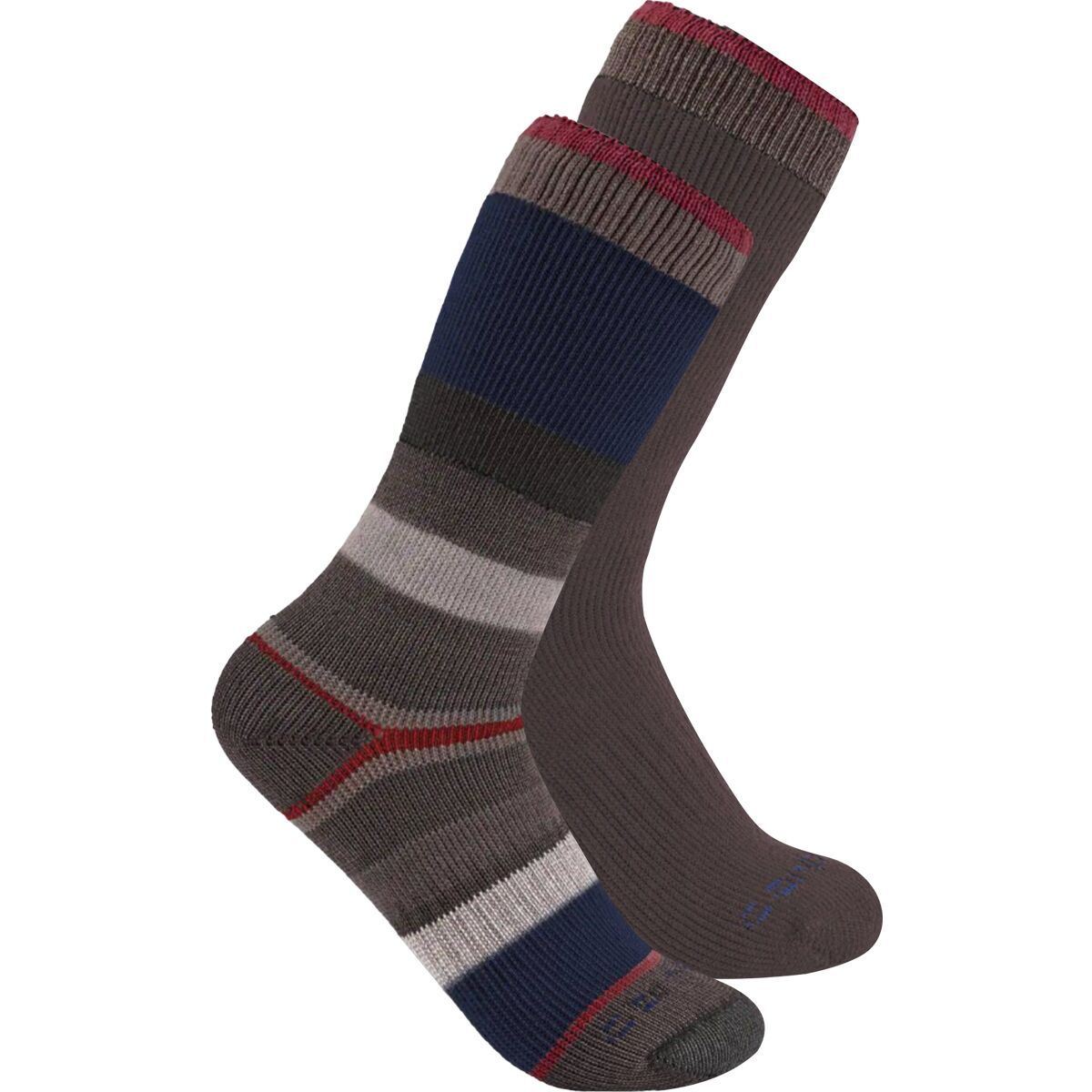 Image of Carhartt Gloves Heavyweight Crew Sock - 2-Pack - Men's Assorted 1, L