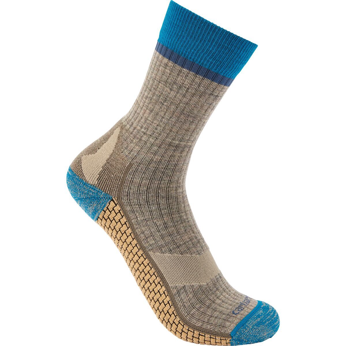 Image of Carhartt Gloves Force Grid Synthetic-Merino Wool BlendCrew Sock - Women's Dark Tan Chambray, M