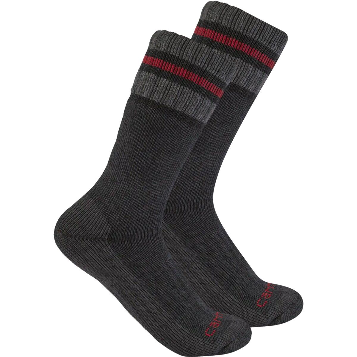 Image of Carhartt Gloves HW Synthetic-Wool Blend Boot Sock - 2-Pack - Men's Black, L