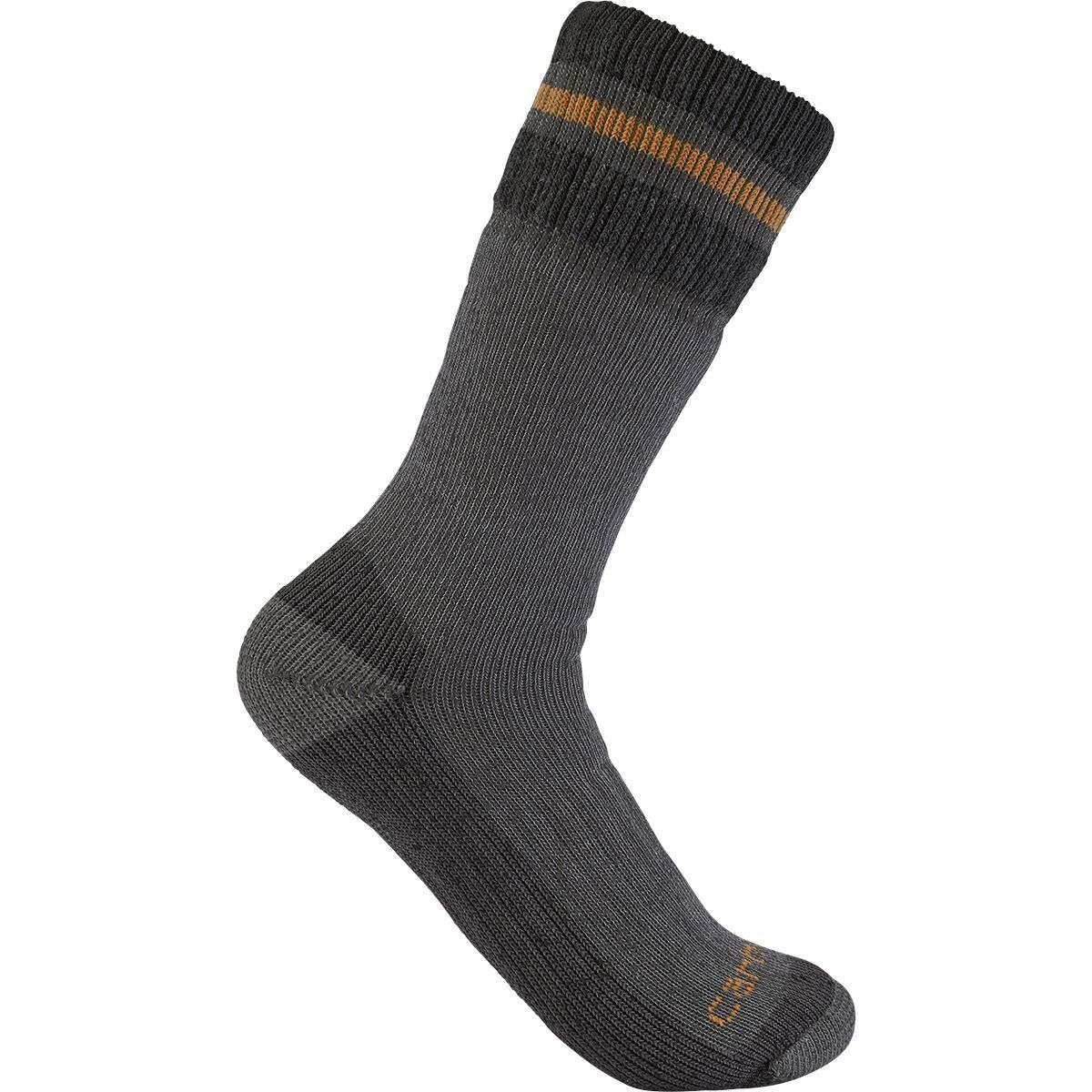 Image of Carhartt Gloves HW Synthetic-Wool Blend Boot Sock - 2-Pack - Men's Grey, XL