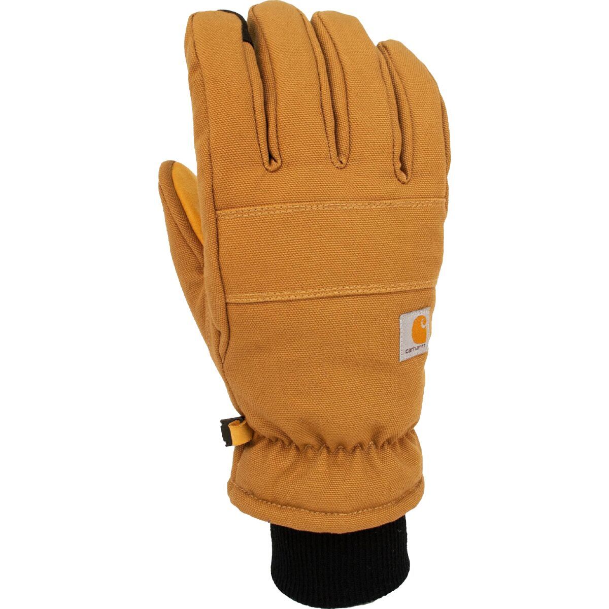 Image of Carhartt Gloves Insulated Leather Touch-Sensitive Knit Cuff Glove - Women's Brown, S