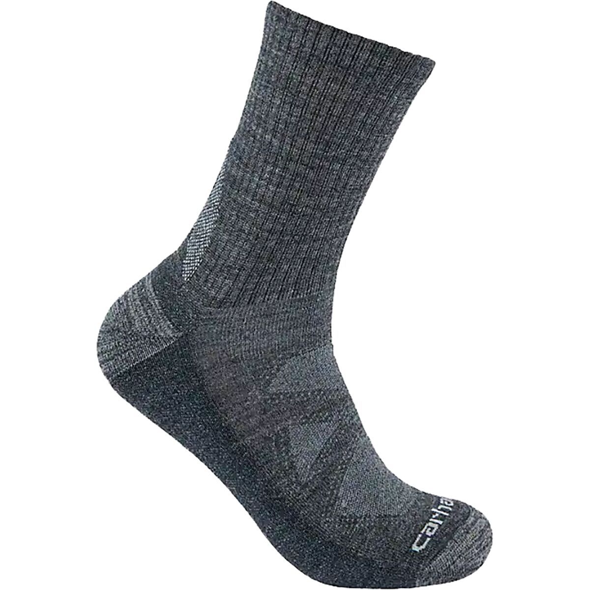 Image of Carhartt Gloves Merino Wool Blend Short Crew Sock - Men's Carbon Heather, XL