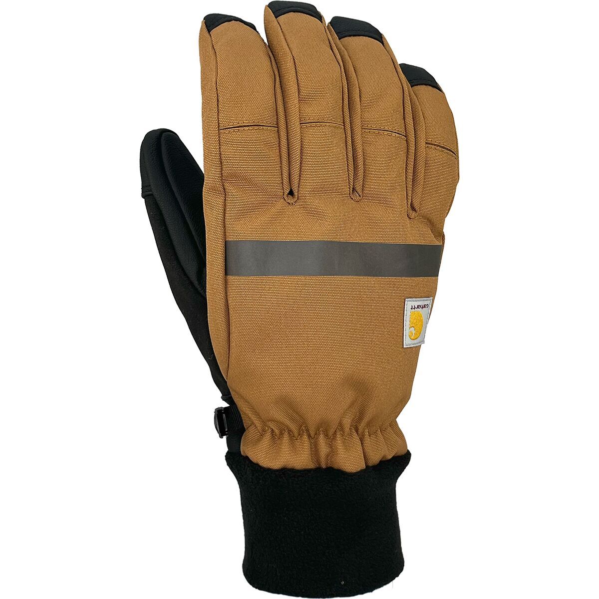 Image of Carhartt Gloves Storm Defender Insulated Fleece Cuff Glove - Men's Brown Black, L