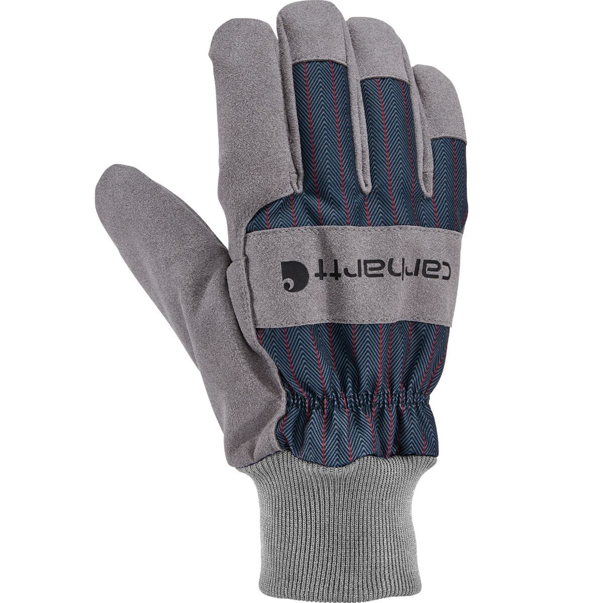 Image of Carhartt Gloves Storm Defender Insulated Knit Cuff Glove - Men's Steel Navy RR Stripe, L