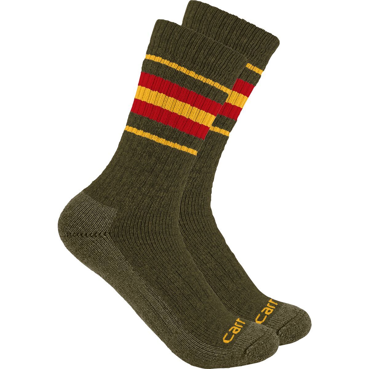 Image of Carhartt Gloves Synthetic-Wool Blend Crew Sock - 2-Pack - Women's Moss, M