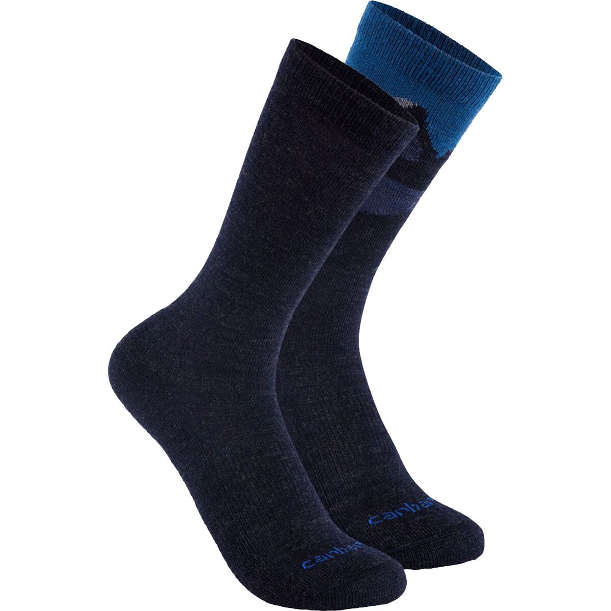 Image of Carhartt Gloves Synthetic-Wool Blend Mountain Crew Sock - 2-Pack - Men's Assorted 1, L