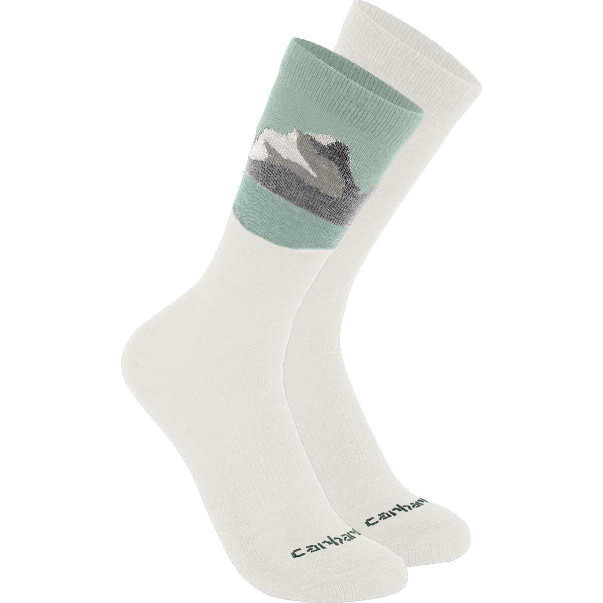 Image of Carhartt Gloves Synthetic-Wool Blend Mountain Crew Sock - 2-Pack - Women's Assorted 2, M