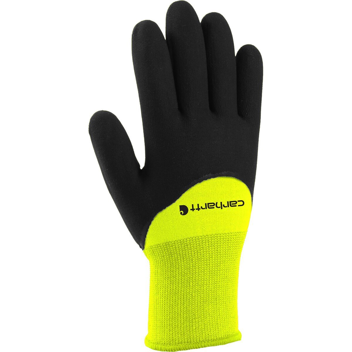 Image of Carhartt Gloves Thermal-Lined Full Coverage Nitrile Glove - Men's High Vis Lime, M