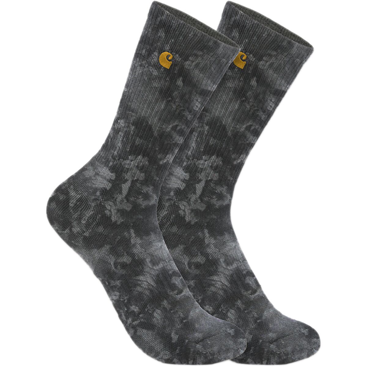 Image of Carhartt Gloves Tie-Dye Crew Sock - 2-Pack - Men's Steel, XL