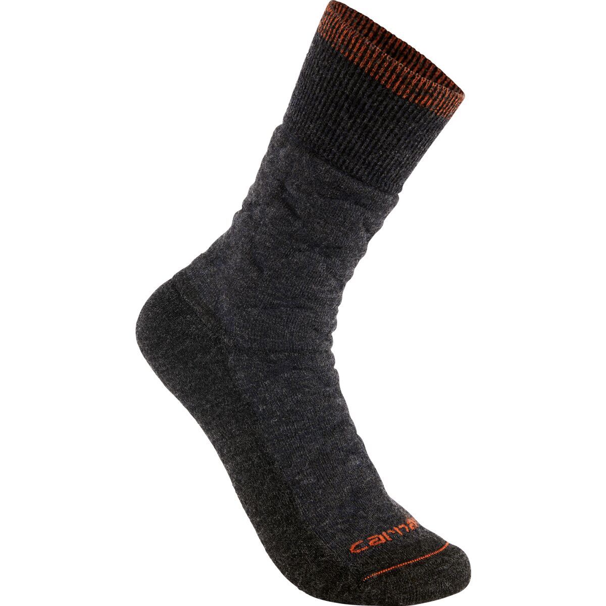 Image of Carhartt Gloves Twin Knit Diamond Plate Crew Sock - Men's Carbon Heather, XL