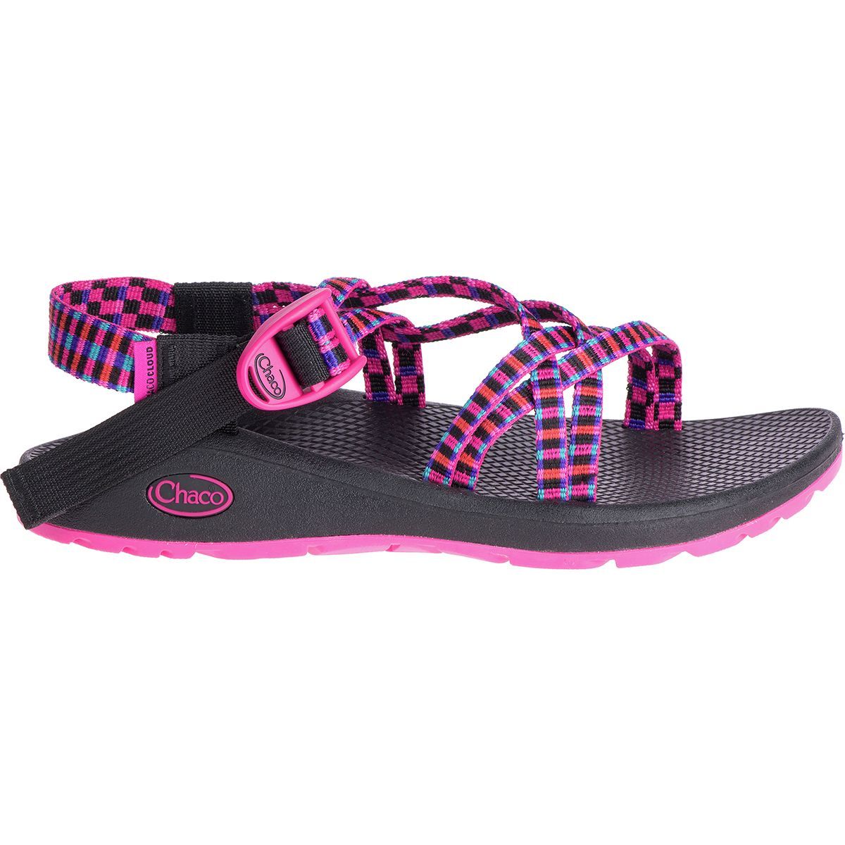 Chaco ZX/1 Cloud Sandal- Women's Tartan Magenta, 6.0