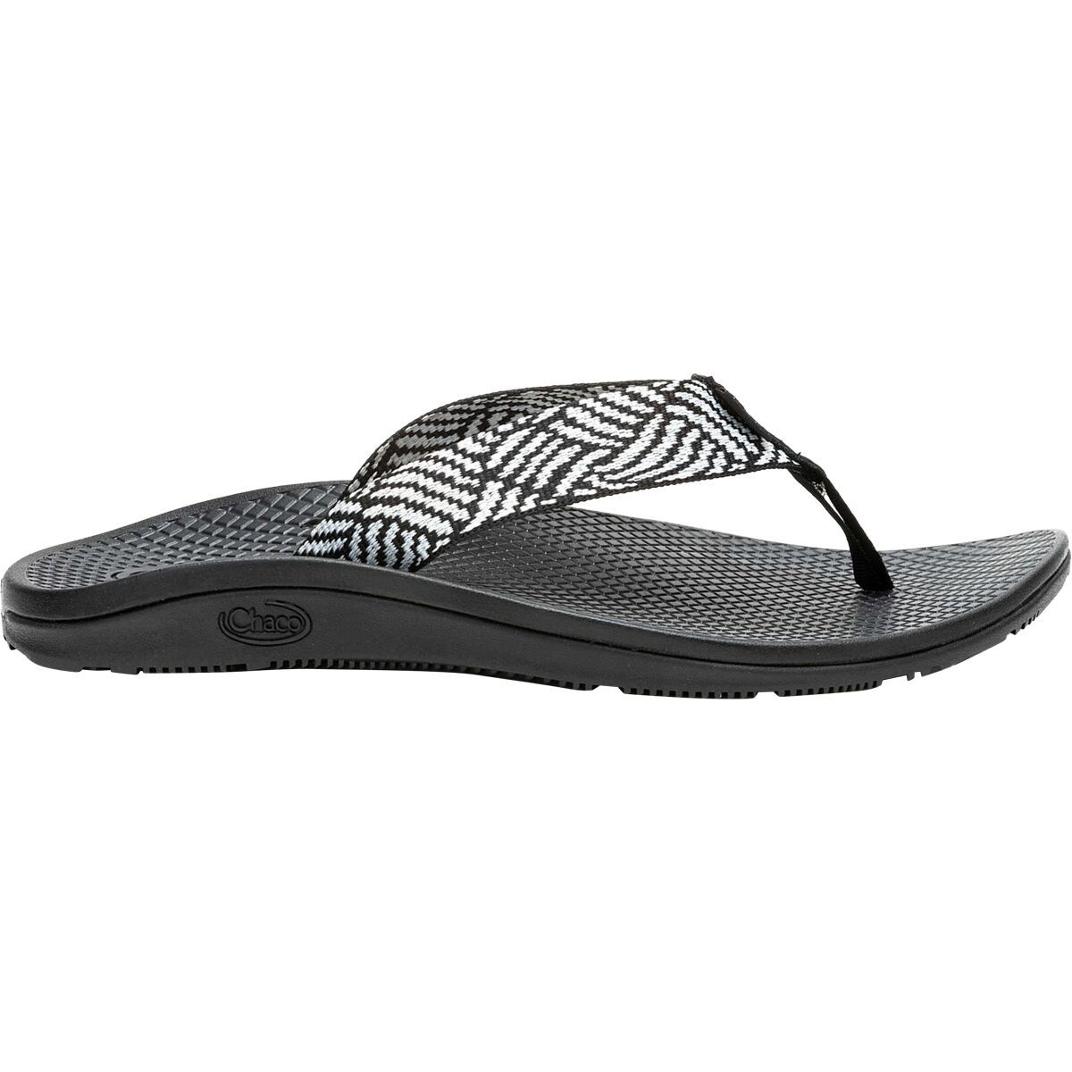 Chaco Classic Flip Flop - Women's Everley B&W, 12.0