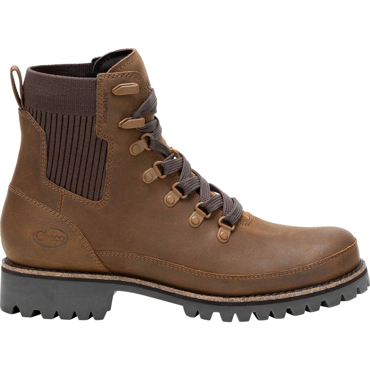 Image of Chaco Fields Lace Waterproof Boot - Women's Maple Brown2, 9.0
