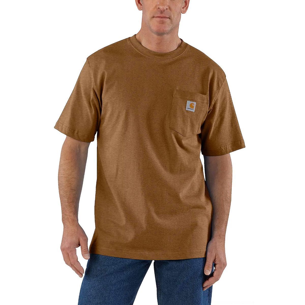 Carhartt Workwear Loose Fit Pocket Short-Sleeve T-Shirt - Men's Oiled Walnut Heather, XXL