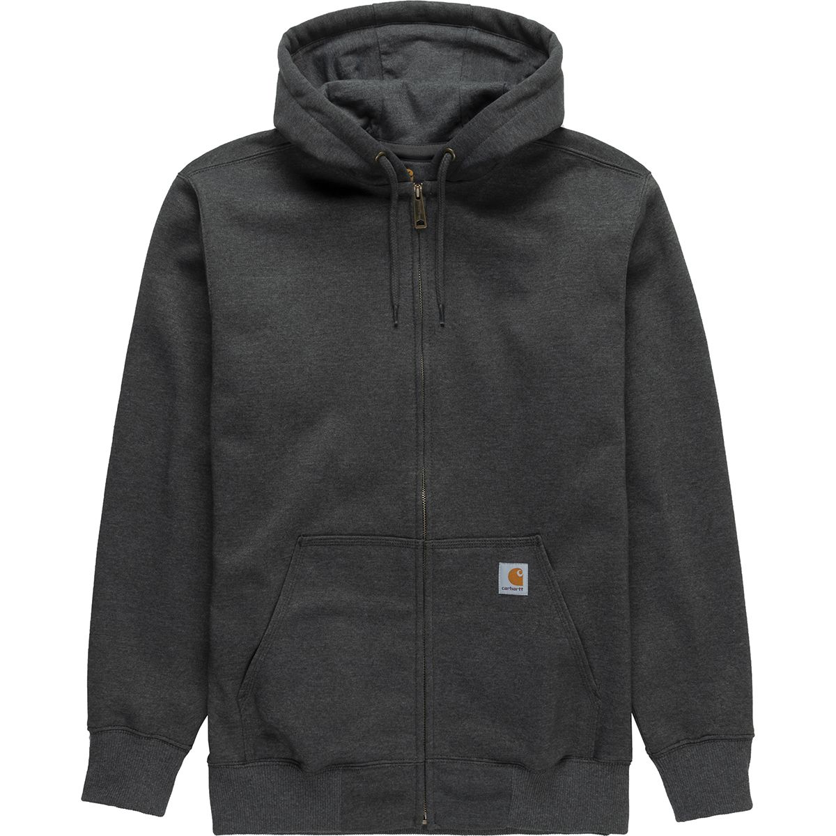 Image of Carhartt Rain Defender Paxton Full-Zip Hooded Sweatshirt - Men's Carbon Heather, XL