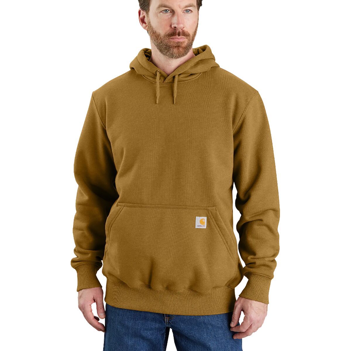 Carhartt Rain Defender Paxton Heavyweight Pullover Hoodie - Men's Oak Brown Heather, S