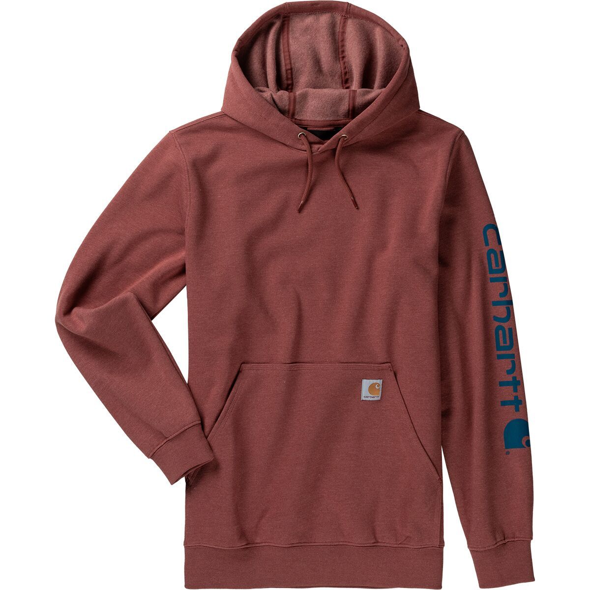 Carhartt Midweight Signature Sleeve Hooded Sweatshirt - Men's Apple Butter Heather, L