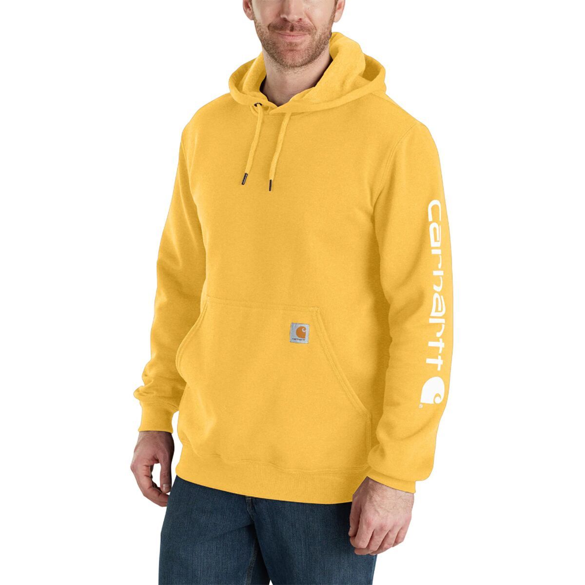 Carhartt Midweight Signature Sleeve Hooded Sweatshirt - Men's Sundance Heather, XL