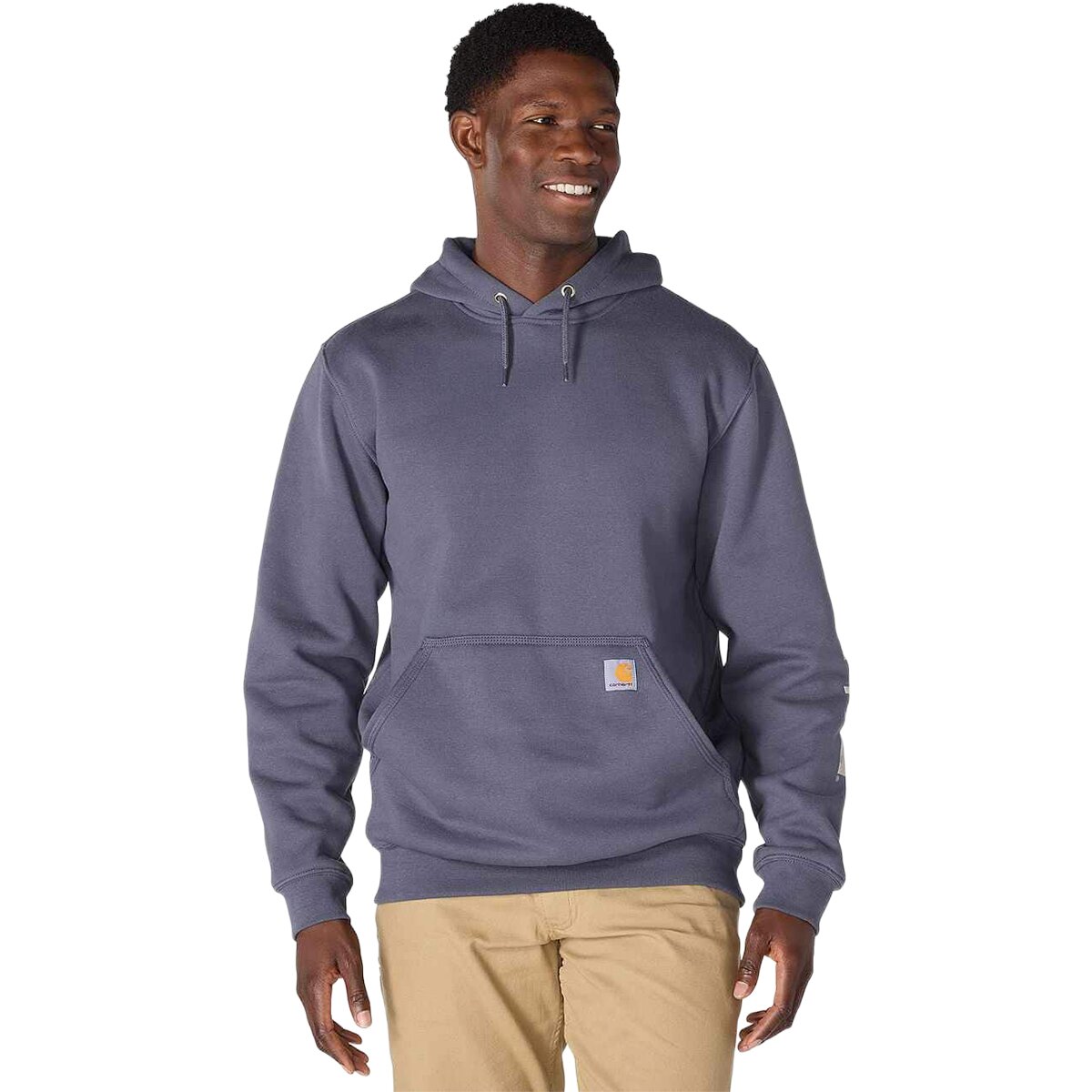 Image of Carhartt Midweight Signature Sleeve Hooded Sweatshirt - Men's Superstorm, S