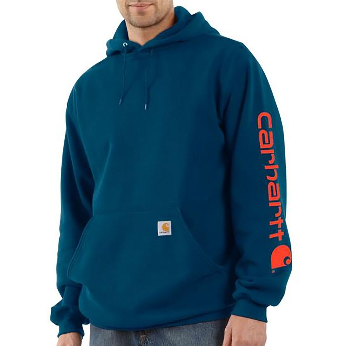 Carhartt Midweight Signature Sleeve Hooded Sweatshirt - Men's Superior Blue, XXL