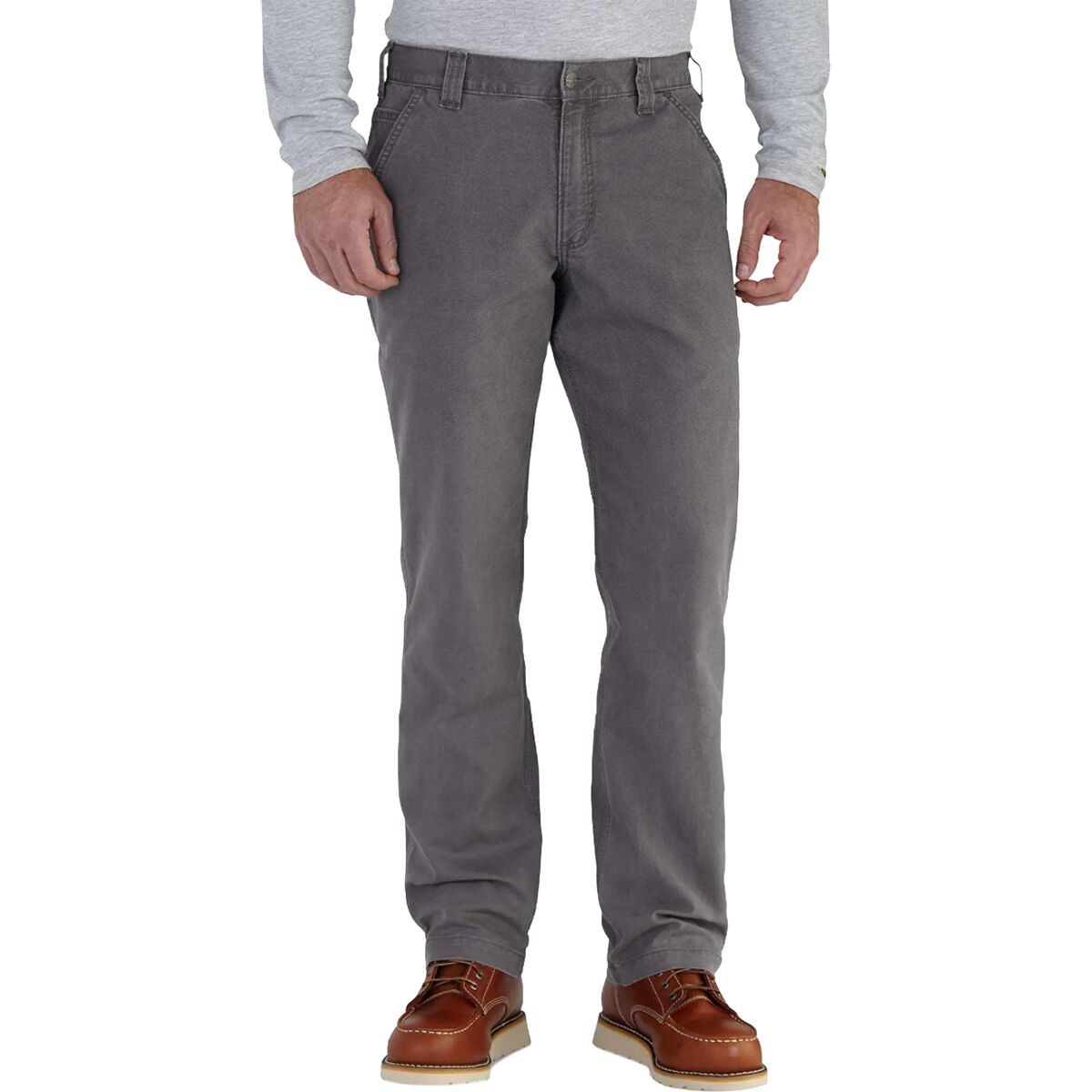 Image of Carhartt Relaxed Straight Rigby Dungaree - Men's Gravel, 30x30
